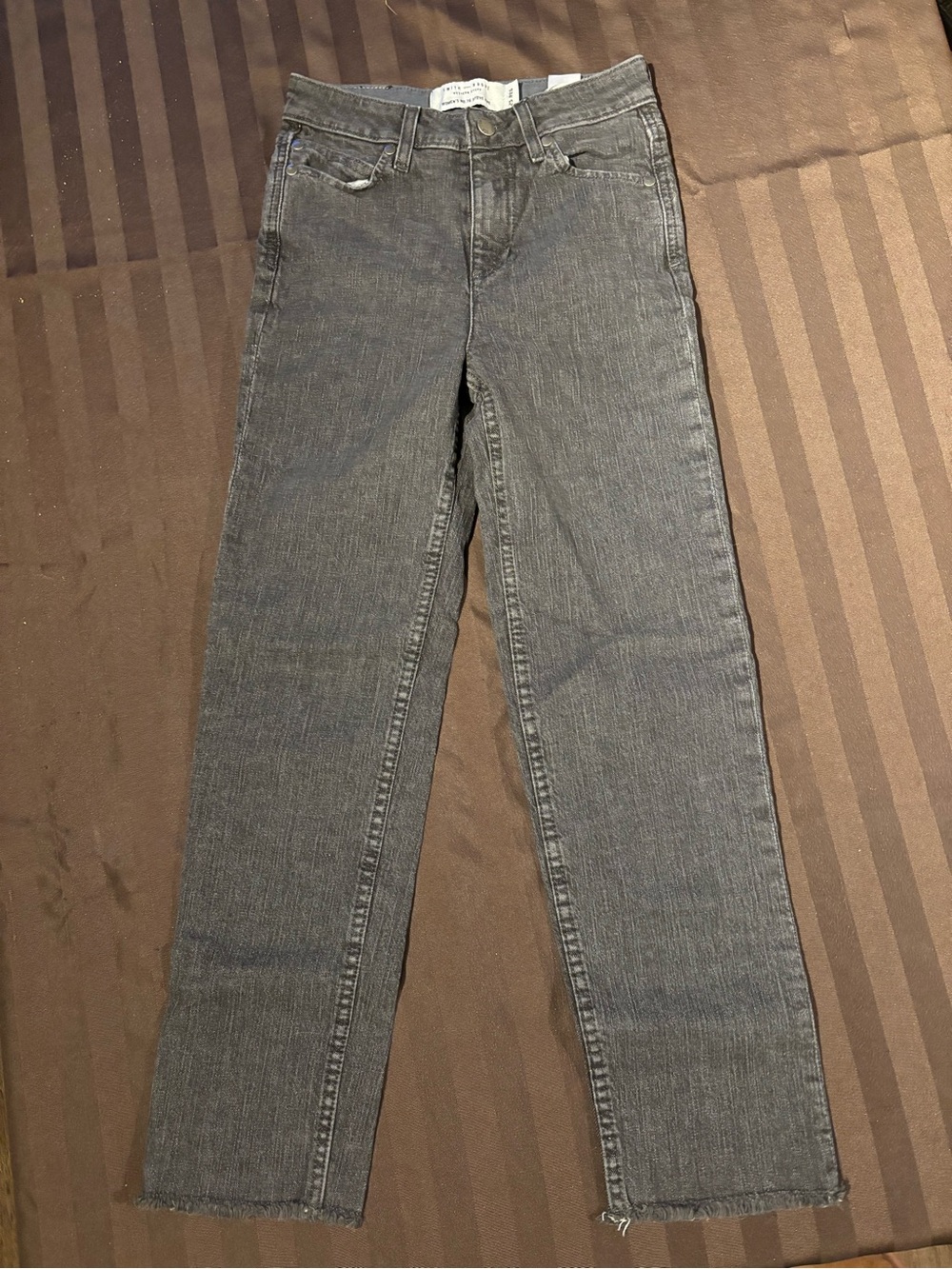 Black straight leg jean